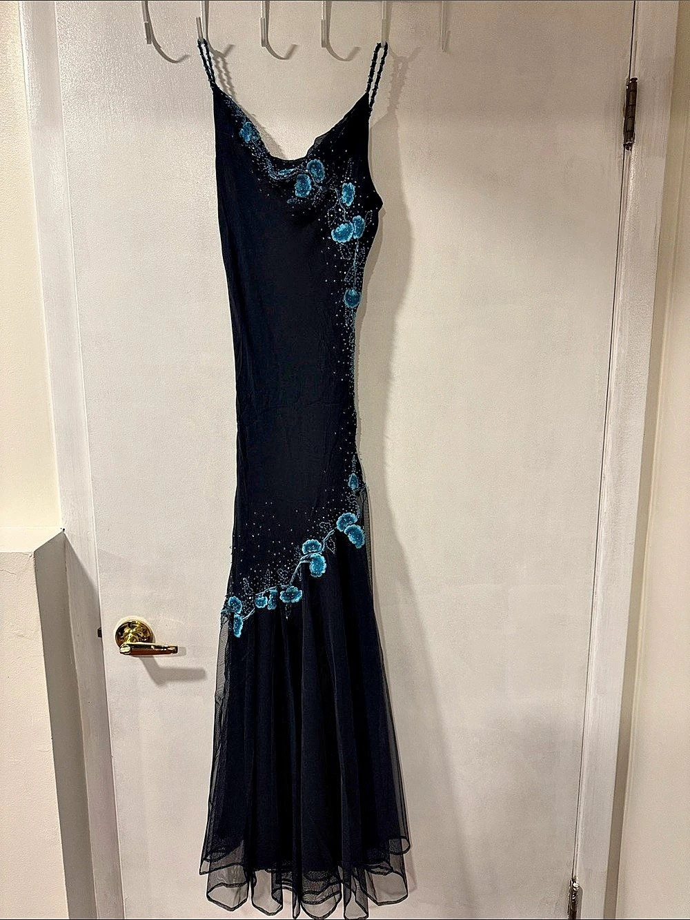 Black Embellished Maxi Dress Like New